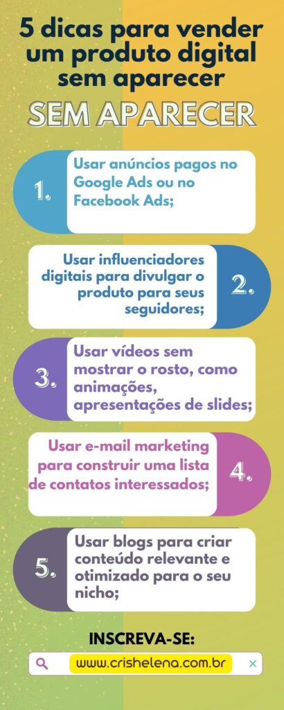 Como vender um produto digital sem aparecer?